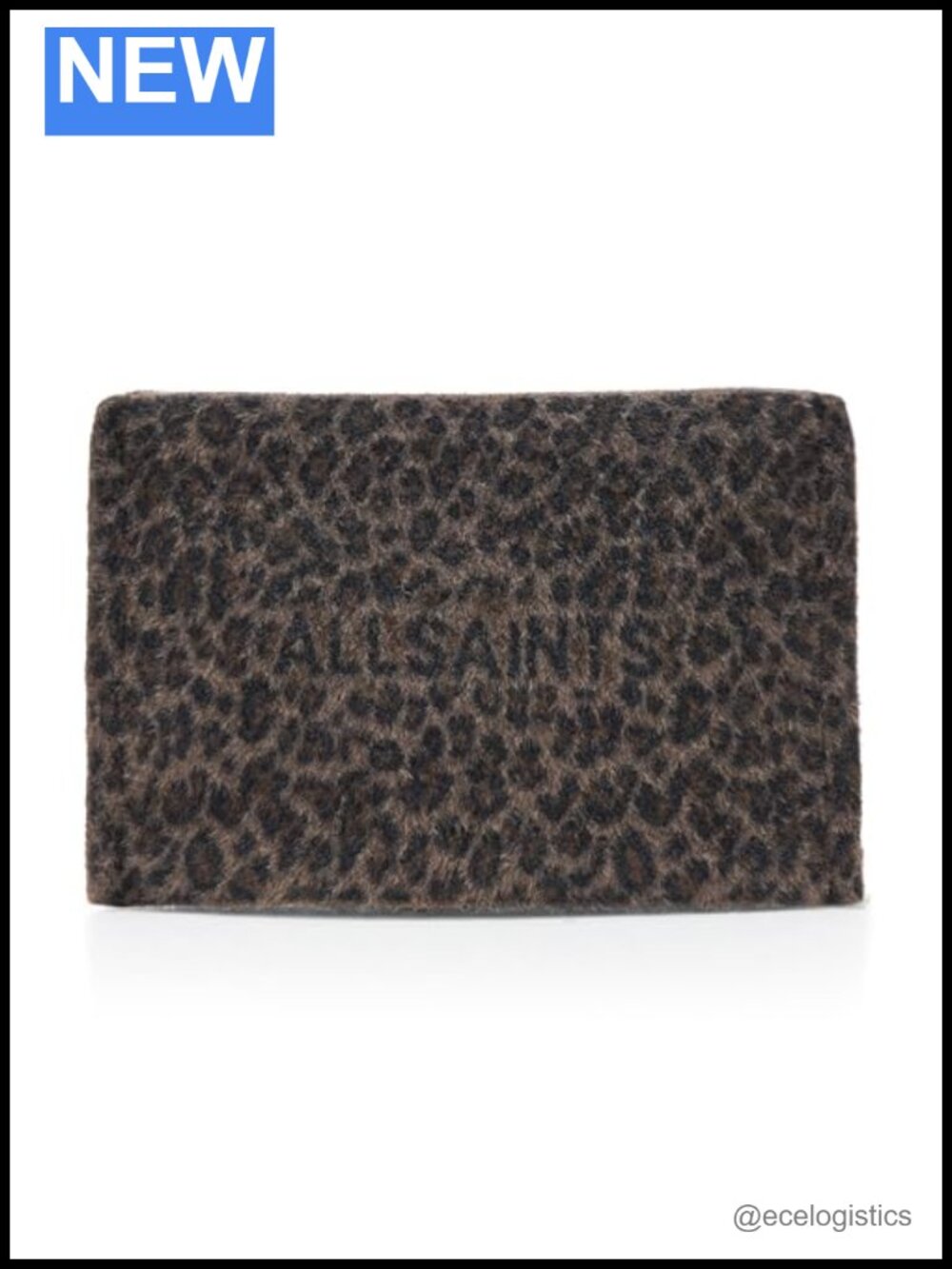 AllSaints Leopard Clutch - W370XD Polyester Evening Bag Zipper